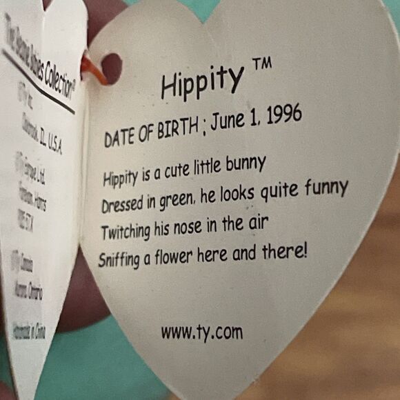 TY Lot of 6 1990s Retired Bunny Beanie Babies Floppity Hippie Nibbler Hippity - Picture 11 of 15